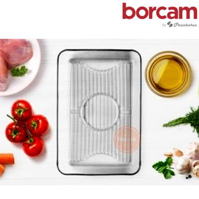 Borcam-4074 Fuente Grill Rectangular Vidrio Templado